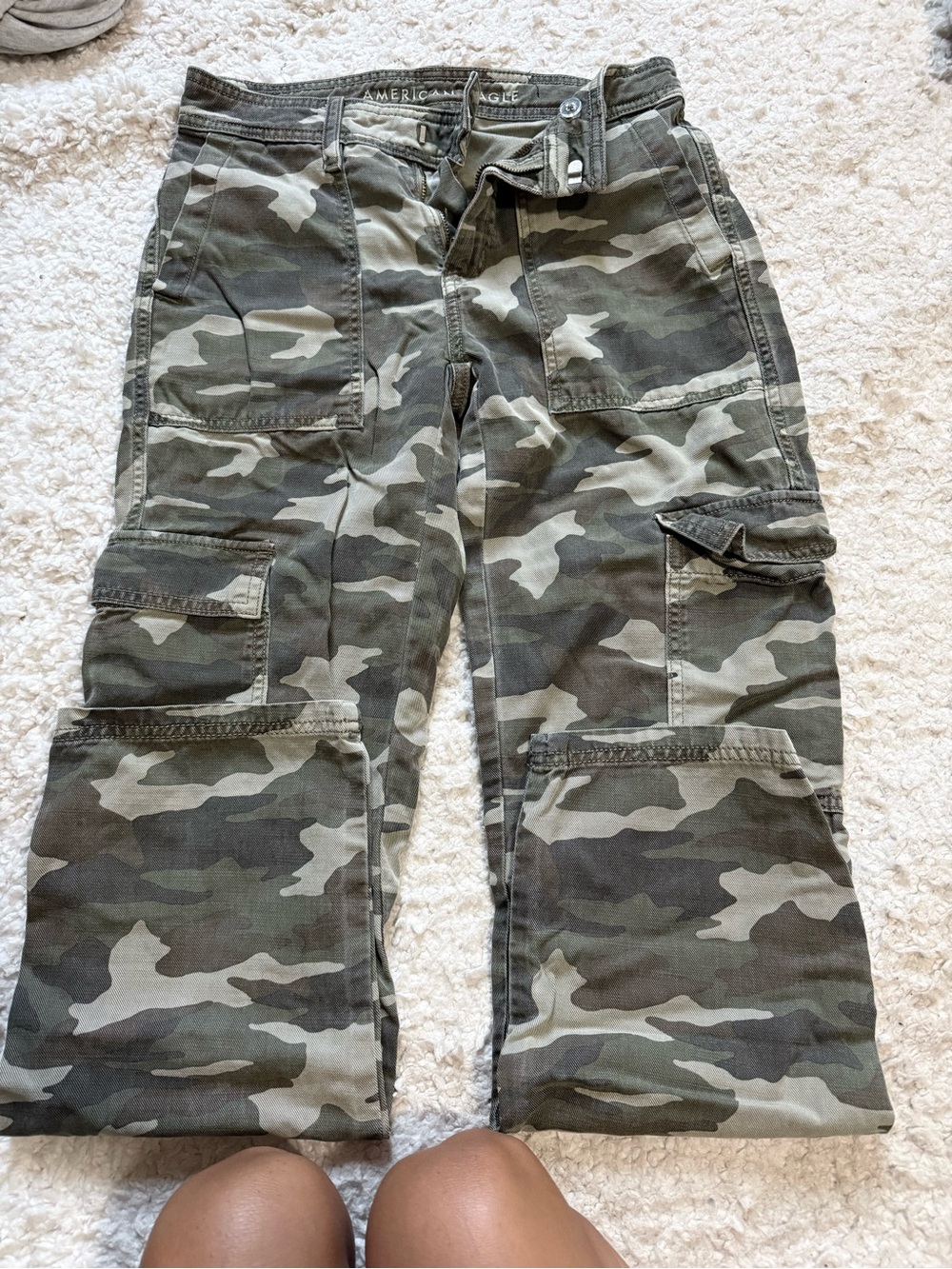 American Eagle Outfitters Olive Camo cargo pants